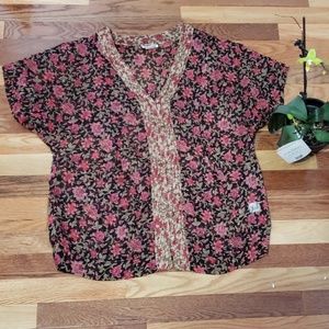 Converse one star womens top with buttons size L